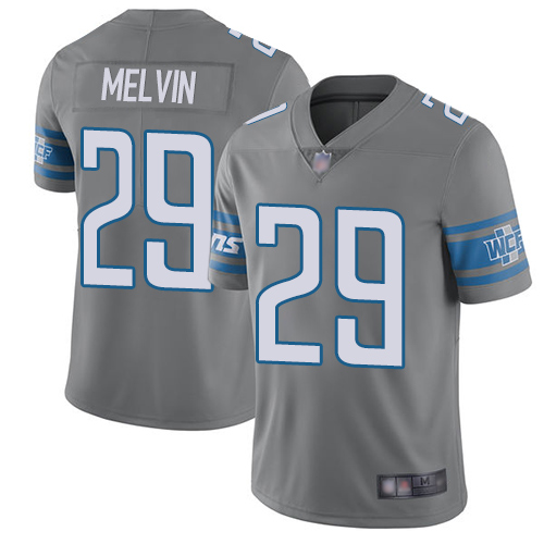 Detroit Lions Limited Steel Men Rashaan Melvin Jersey NFL Football #29 Rush Vapor Untouchable
